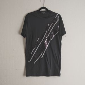 DSQUARED2: b/w tiger sequin T